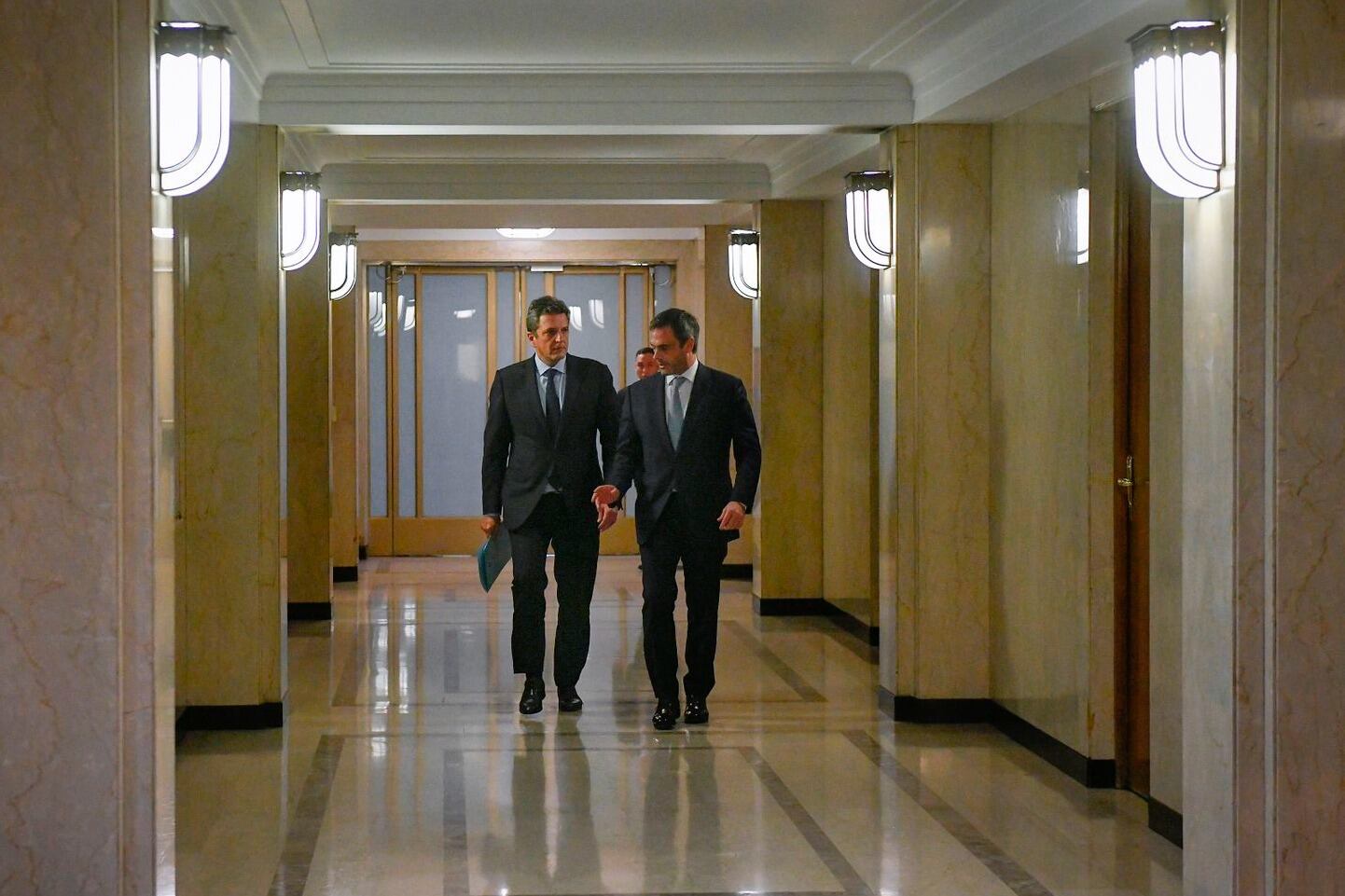 Sergio Massa y el flamante titular de la Unidad Negociadora de Precios, Guillermo Michel