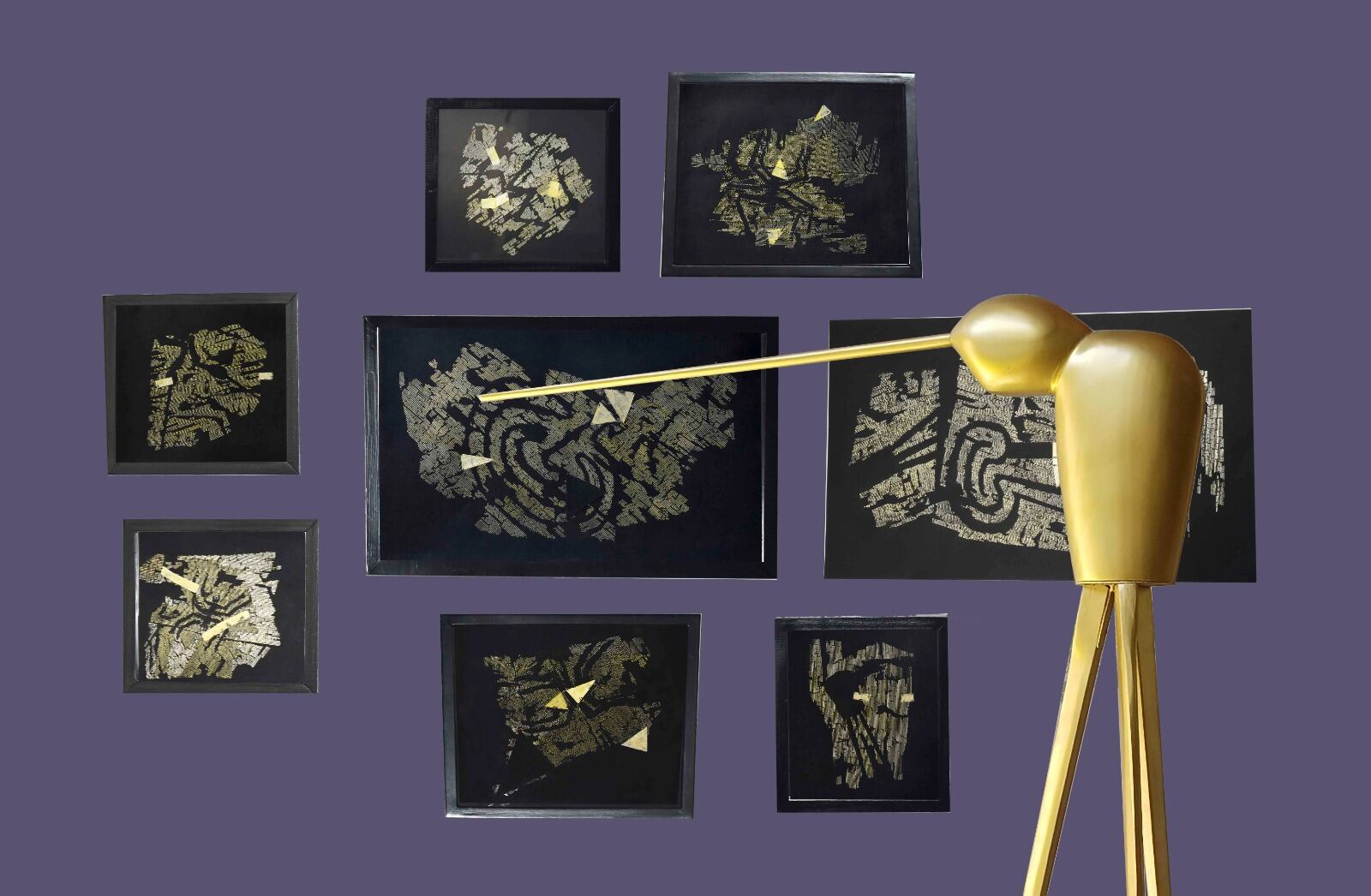 Tripodecolibrí mira políptico