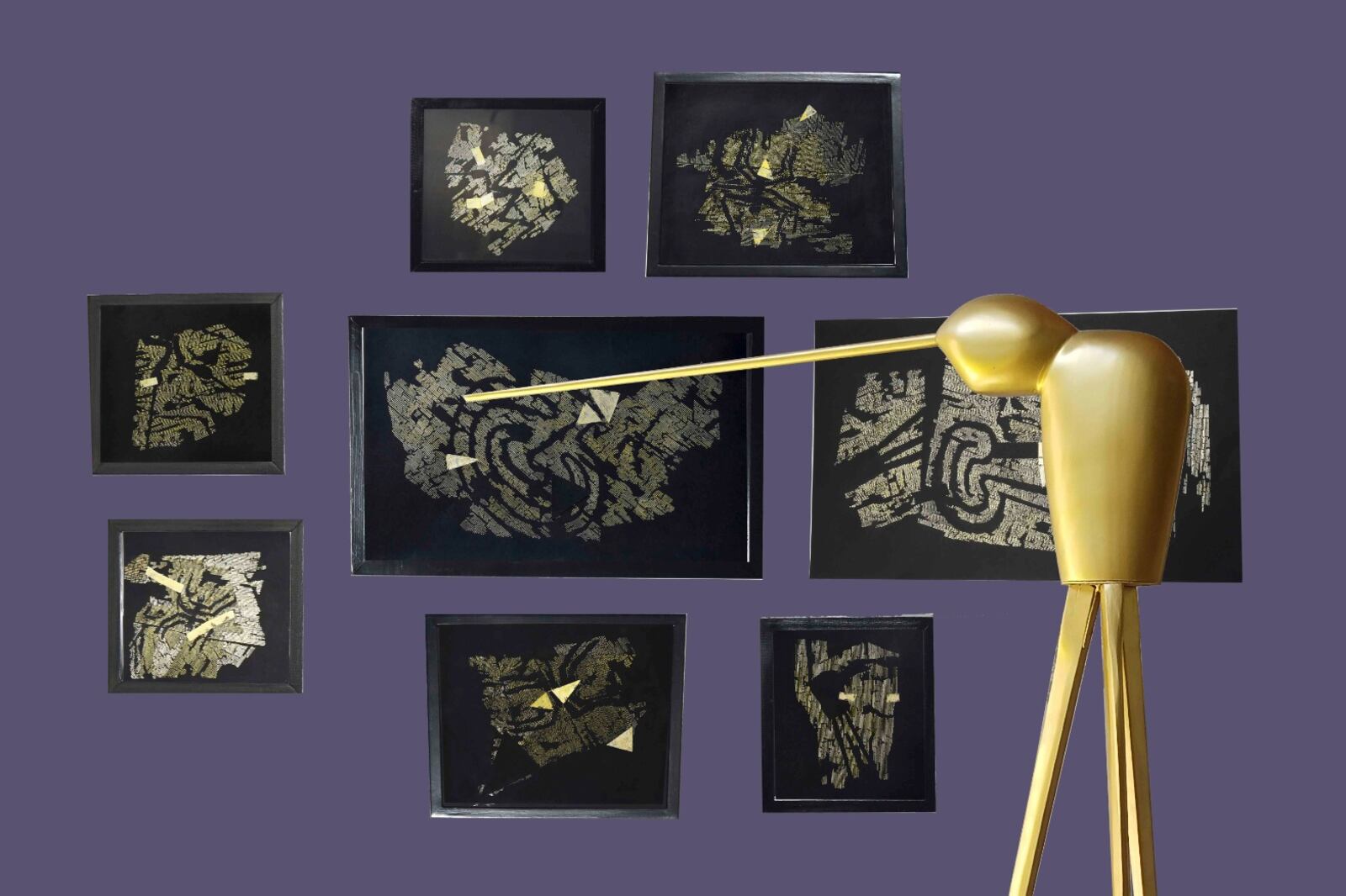 Tripodecolibrí mira políptico