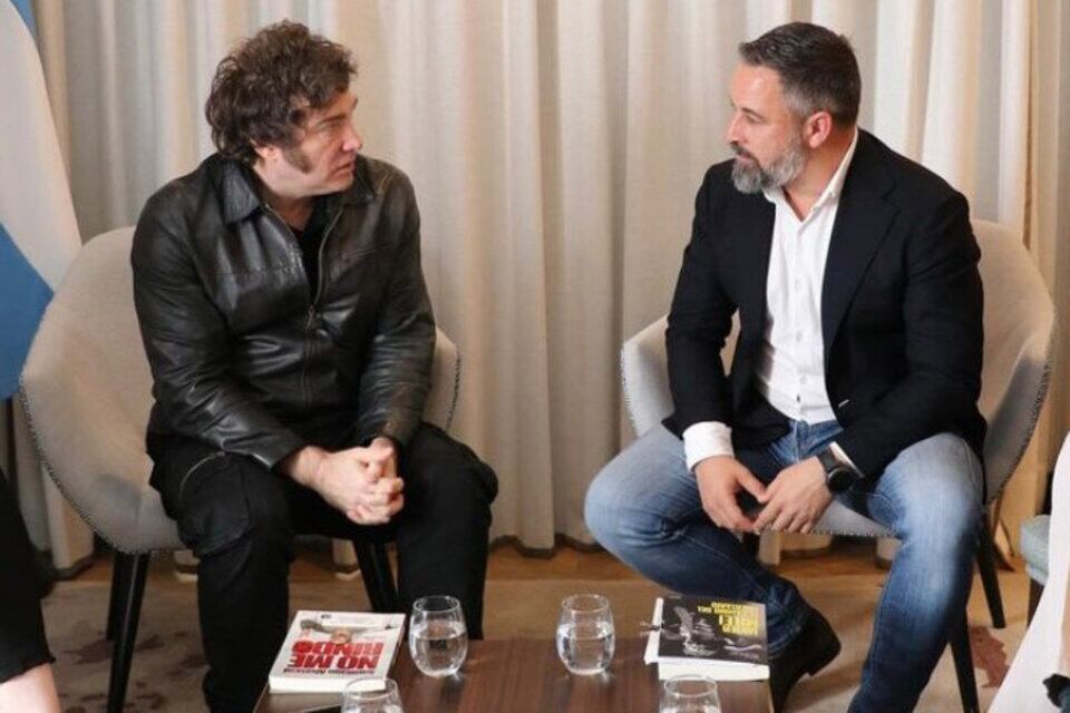 Javier Milei y Santiago Abascal, líder de Vox.