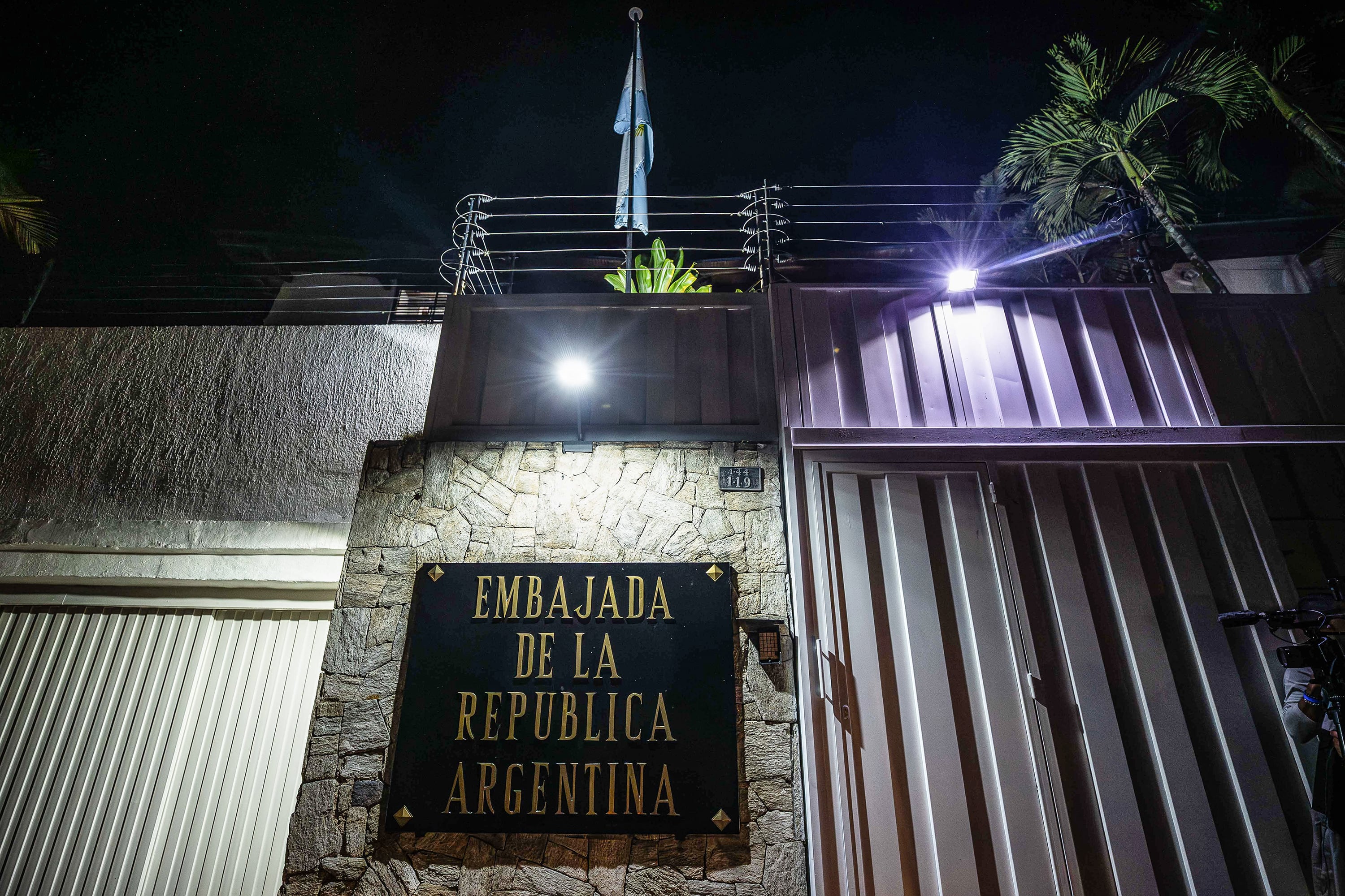 La sede de la embajada argentina en Venezuela.