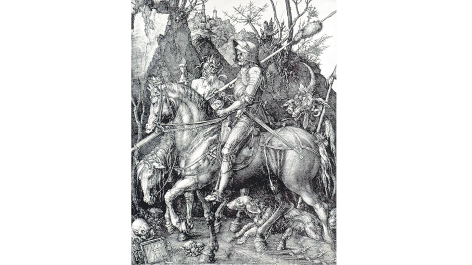 EL CABALLERO, LA MUERTE Y EL DIABLO, DE DURERO