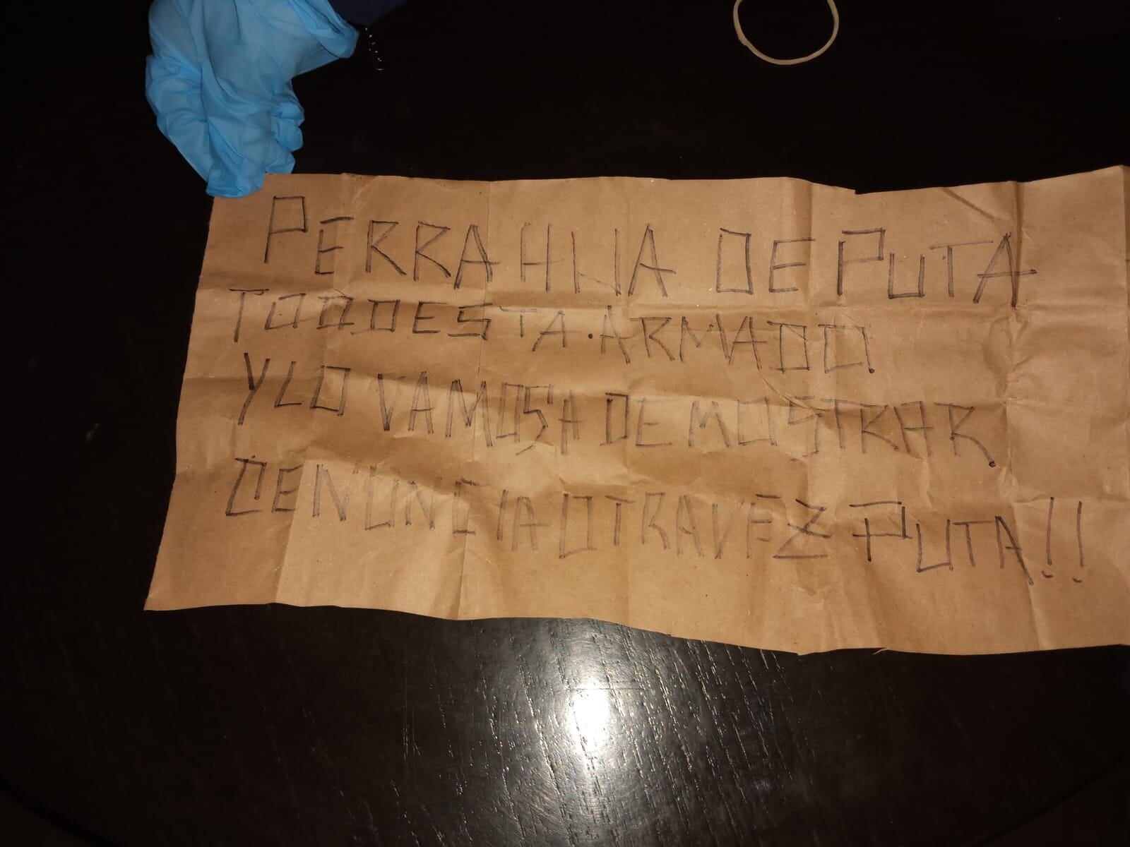 Notas que recibió la víctima