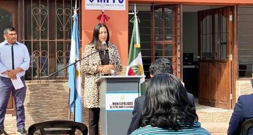 Fiscalía penal de Apolinario Saravia, María García Pisacic en el centro.