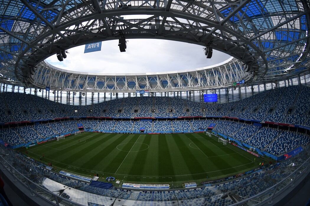 El estadio Nizhny Novgorod donde mañana jugará Argentina frente a Croacia.