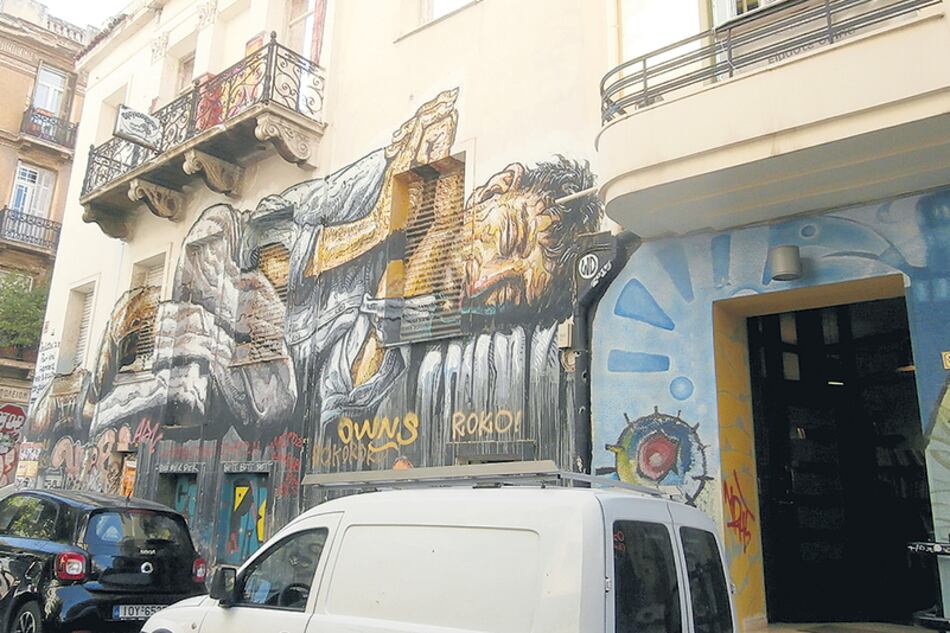 El barrio ateniense Exarchia, sede de la mayoría de las casas abandonadas que fueron ocupadas.