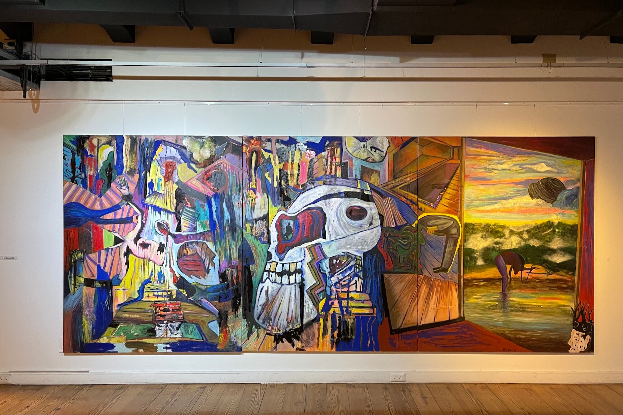 Pintura reciente, de gran formato, de Jorge Pietra. Abajo, Otra pintura de Pietra, realizada en 2011.