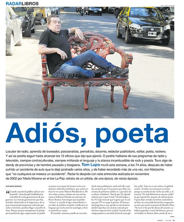 Adiós, poeta - 09/05/2020