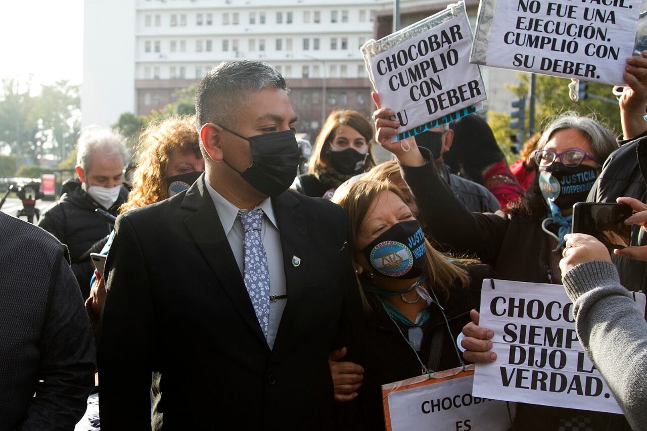 Un grupo se acercó a Tribunales a brindarle apoyo.