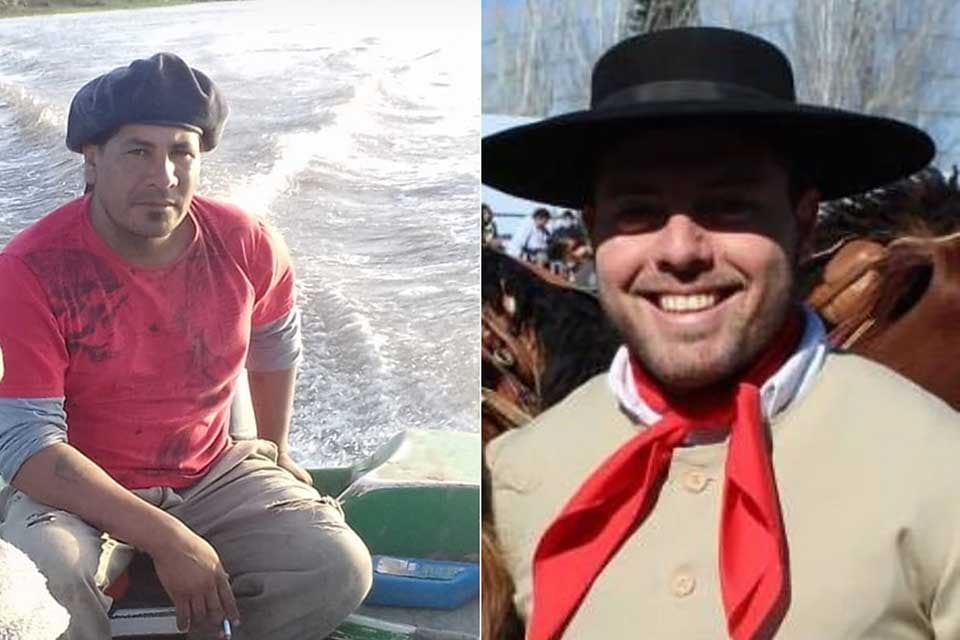 El prófugo Diego Torres y el jefe de la banda, Leonardo Airaldi