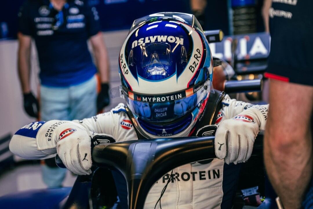Colapinto, a bordo de su Williams. @WilliamsRacing