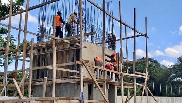 Avances en al contrucción de un muro en la fotrontera de República Dominicana / Ministerio de Defensa 