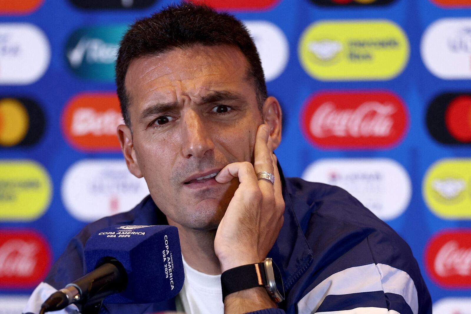 Scaloni volvió a dar una conferencia de prensa, cosa que no hizo antes de Perú por una sanción de Conmebol.