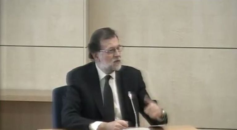 Rajoy declara ante el tribunal que juzga la trama de corrupción del PP valenciano.