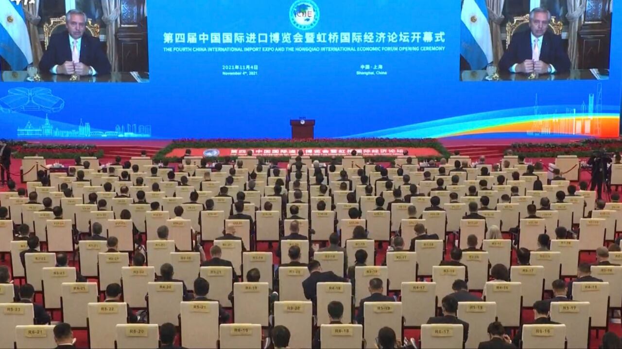 El presidente habló después de Xi Jinping.