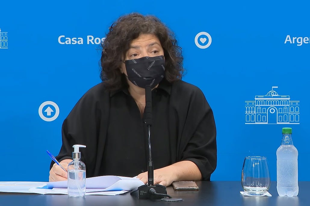 Vizzotti, durante su conferencia de prensa. 