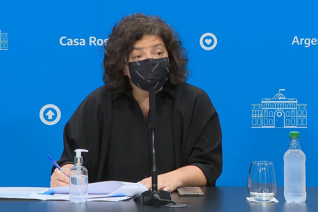 Vizzotti, durante su conferencia de prensa.