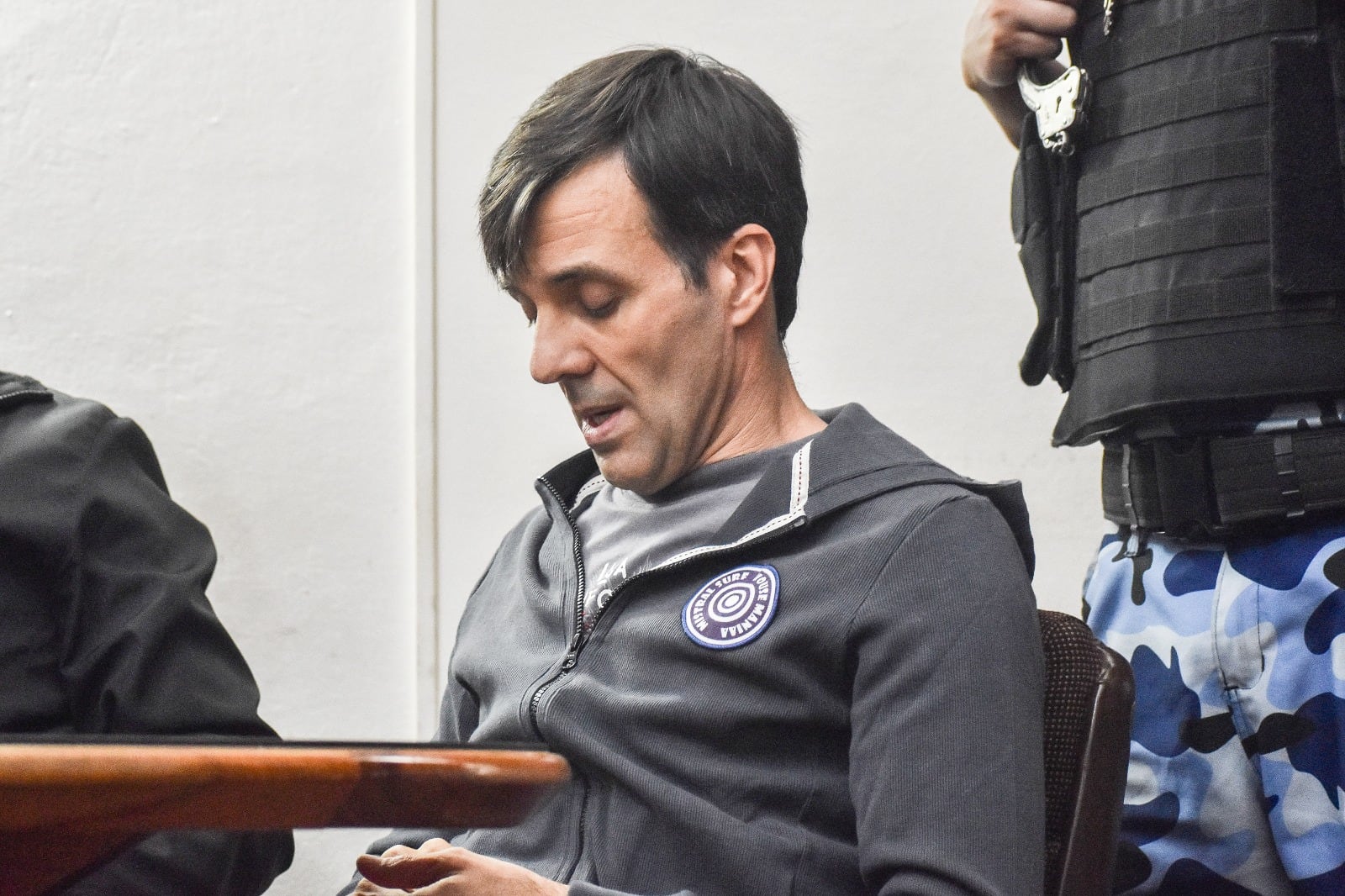 Pablo Damián Grottini al escuchar la sentencia.