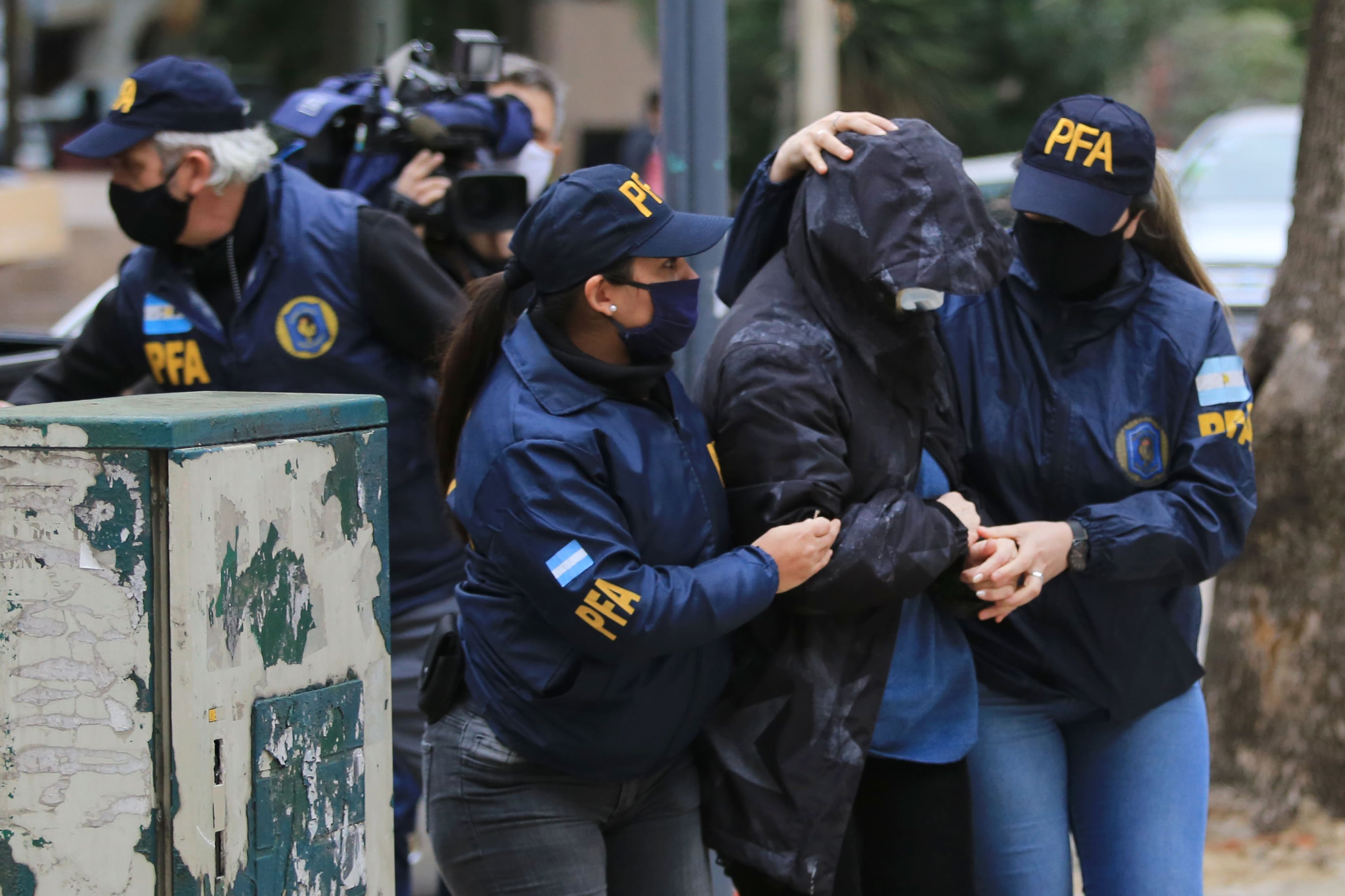 Susana Martinengo, al ser ingresada en el juzgado de Lomas de Zamora.
