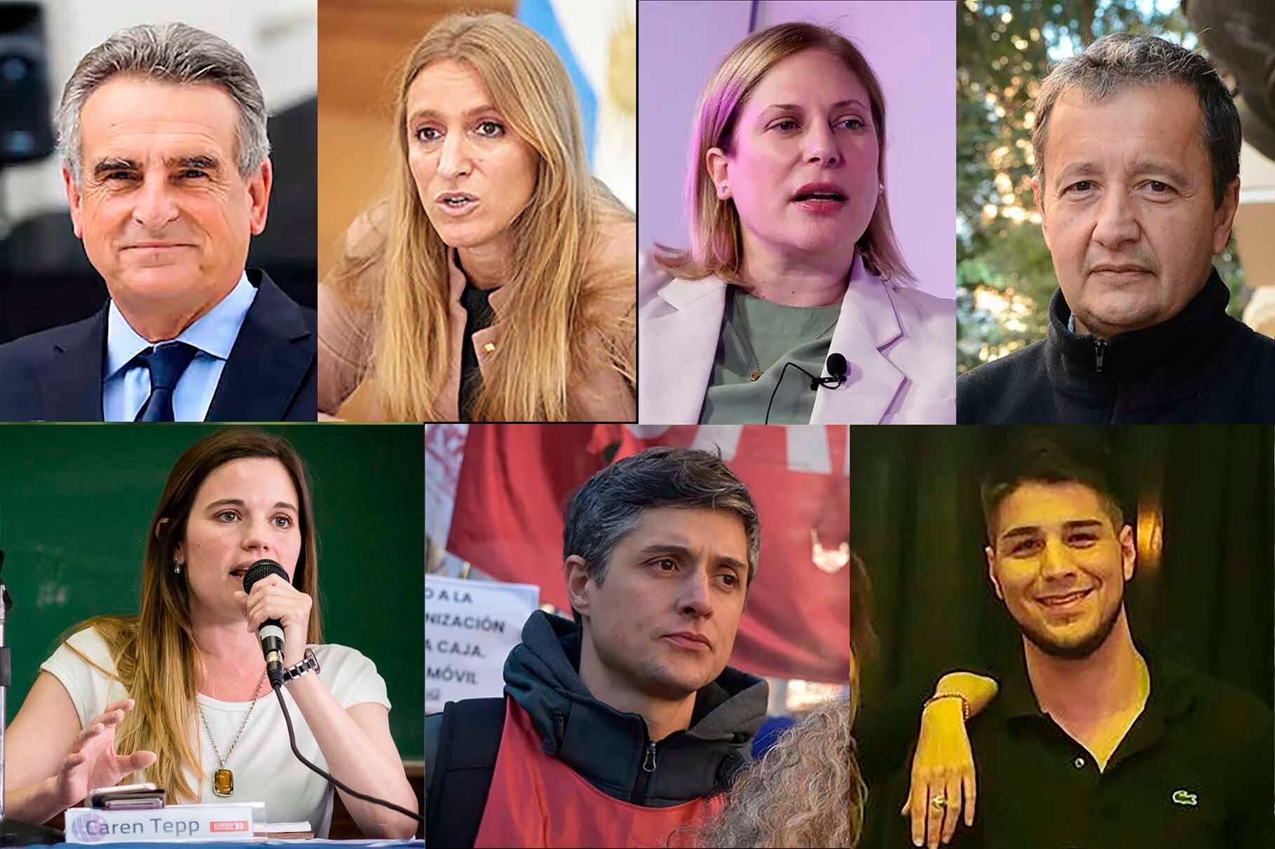 Rossi, Carignano, Scaglia, Del Frade, Tepp,  Casasola y Pellegrini, candidatos.