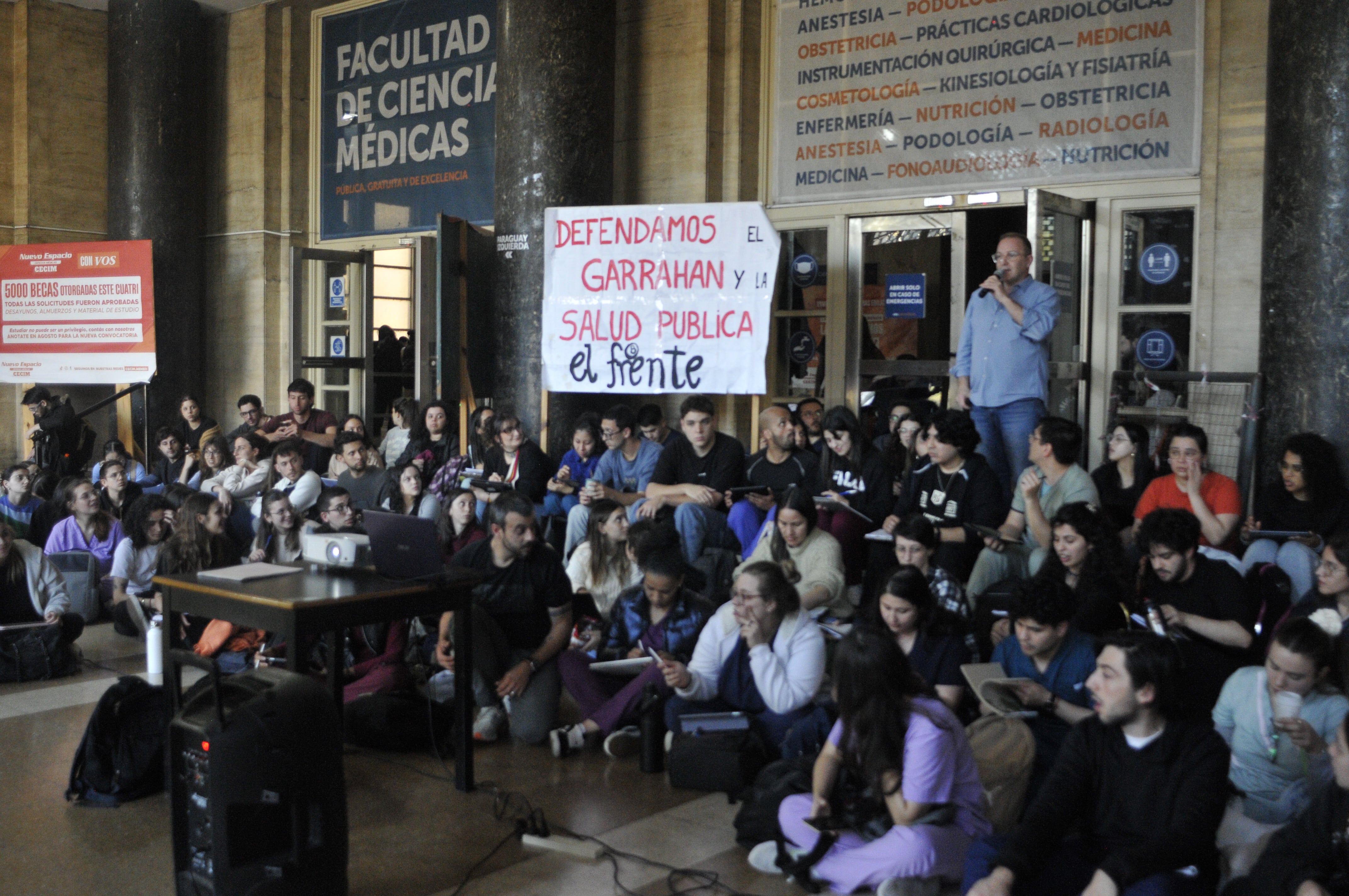 La marcha se preparó con clases públicas y paros escalonados.