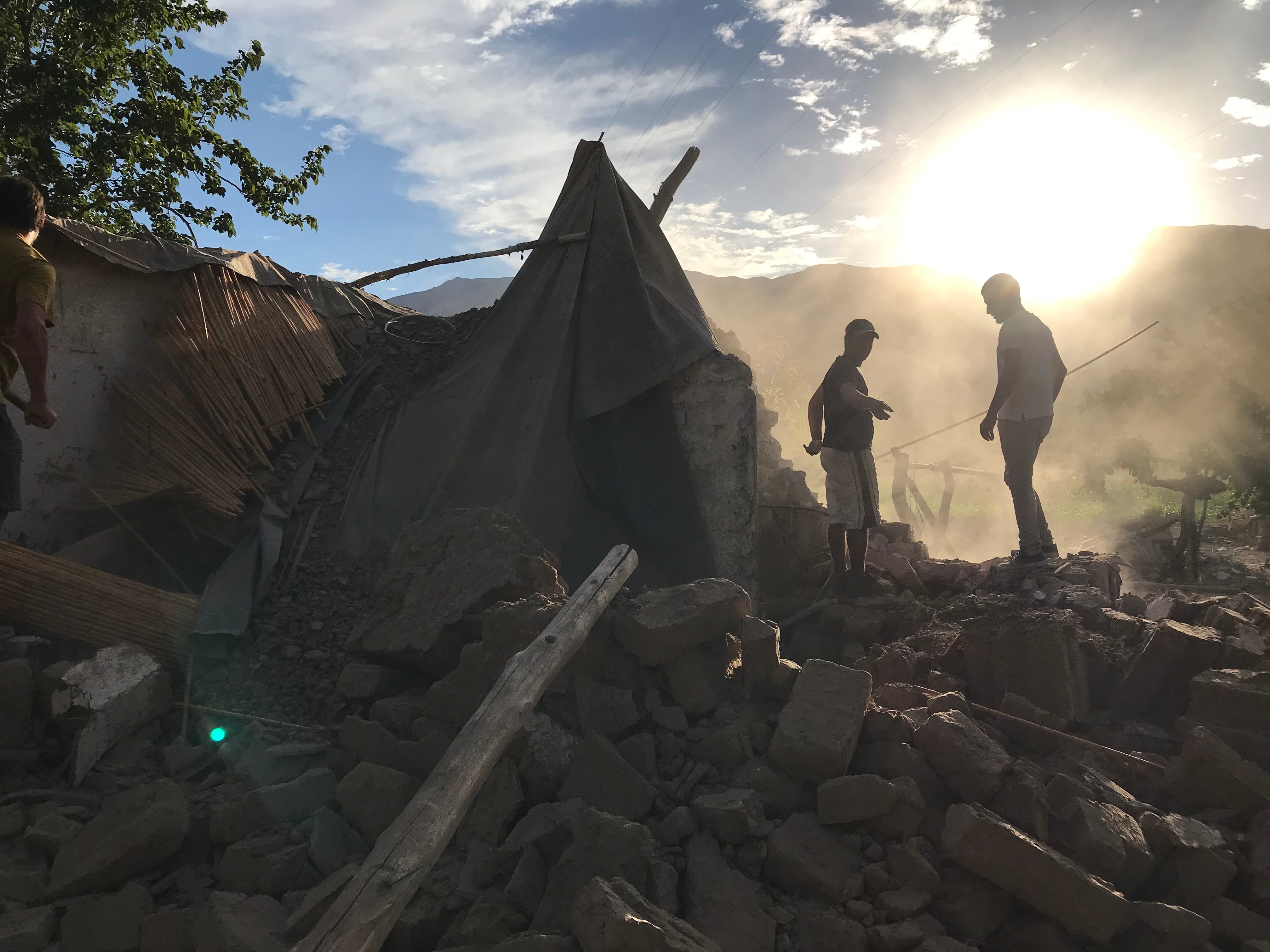 Paraje El Abanico, en San Juan, después del terremoto.