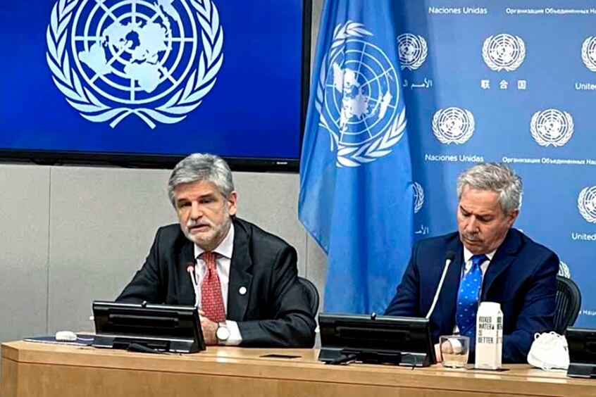 El canciller Felipe Solá y el secretario de Malvinas, Antártida y Atlántico Sur Daniel Filmus fueron convocados por la Comisión de Relaciones Exteriores y Culto de Cámara alta.