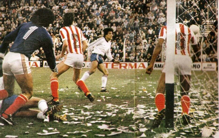 El gol de Quilmes en aquella serie ante Unión en el Nacional de 1982.