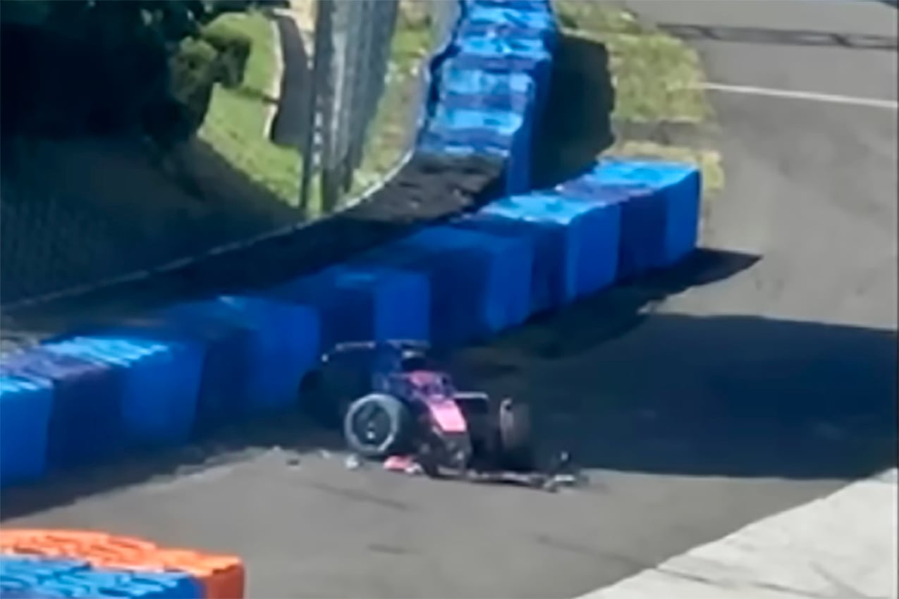 El Alpine de Colapinto se despistó en la curva 11 del Hungaroring