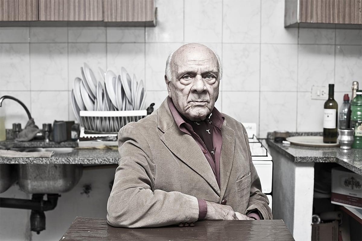 Osvaldo Peredo en su cocina, 2013
