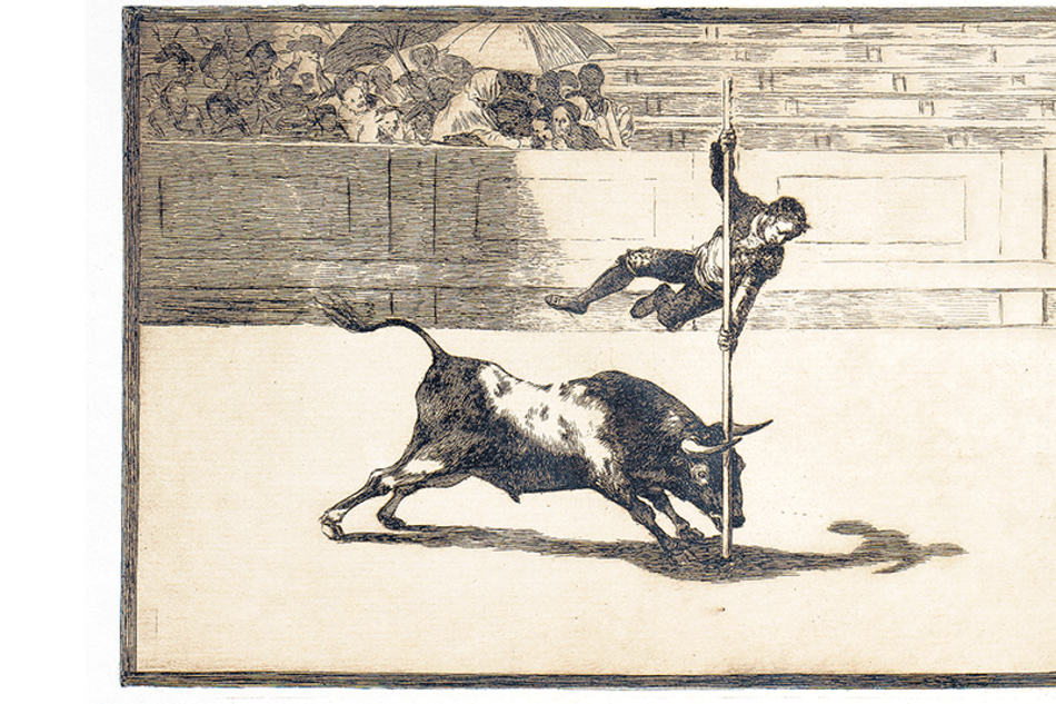 Ligereza y atrevimiento de Juanito Apiñani en la de Madrid, de Goya, es parte de la muestra.