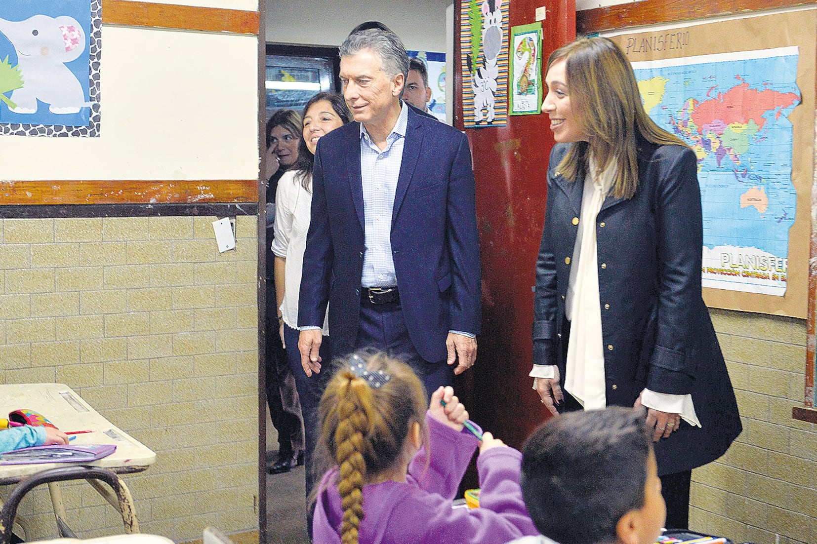El presidente Mauricio Macri compartió un acto ayer junto a la gobernadora bonaerense María Eugenia Vidal.