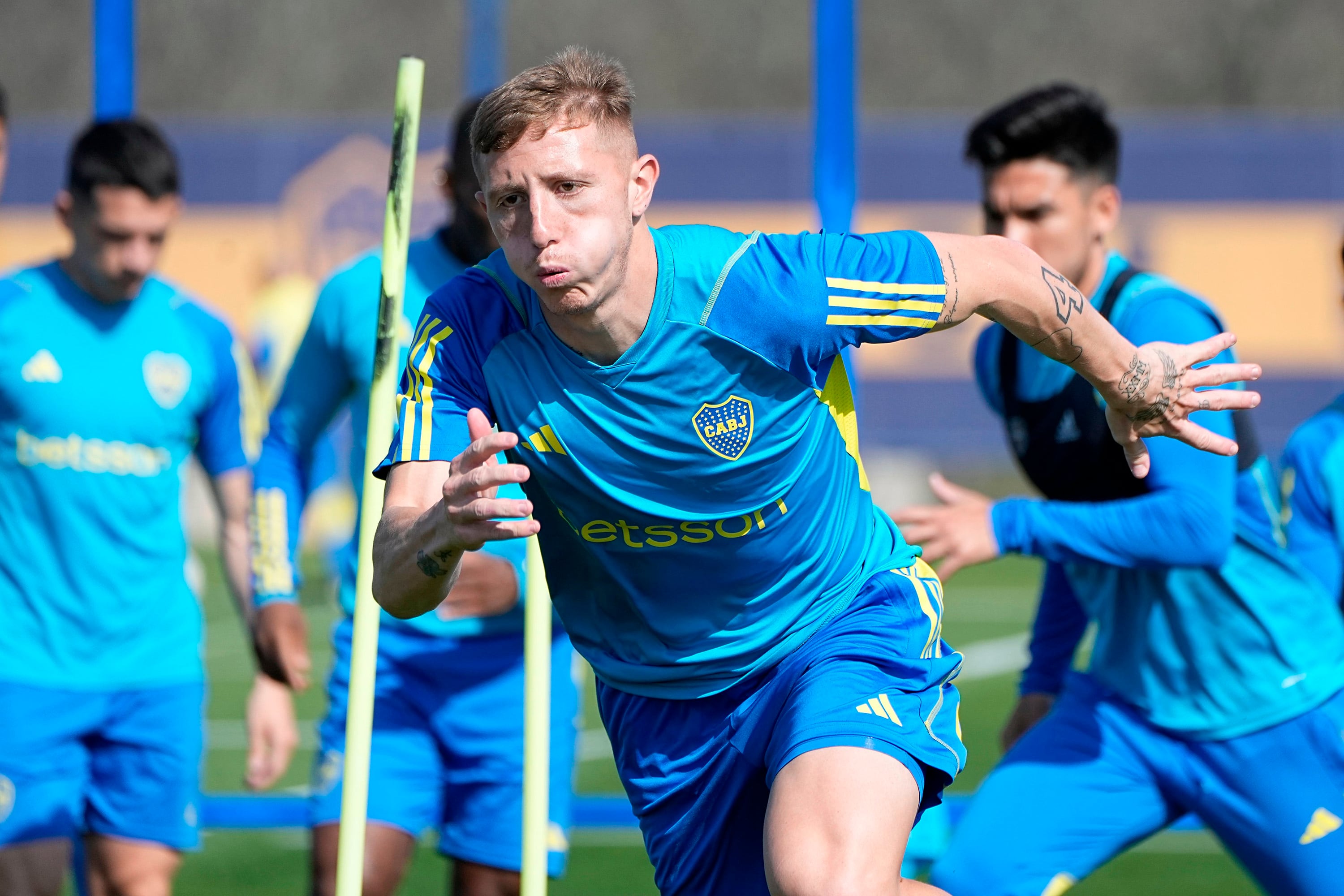 Barinaga durante el entrenamiento.