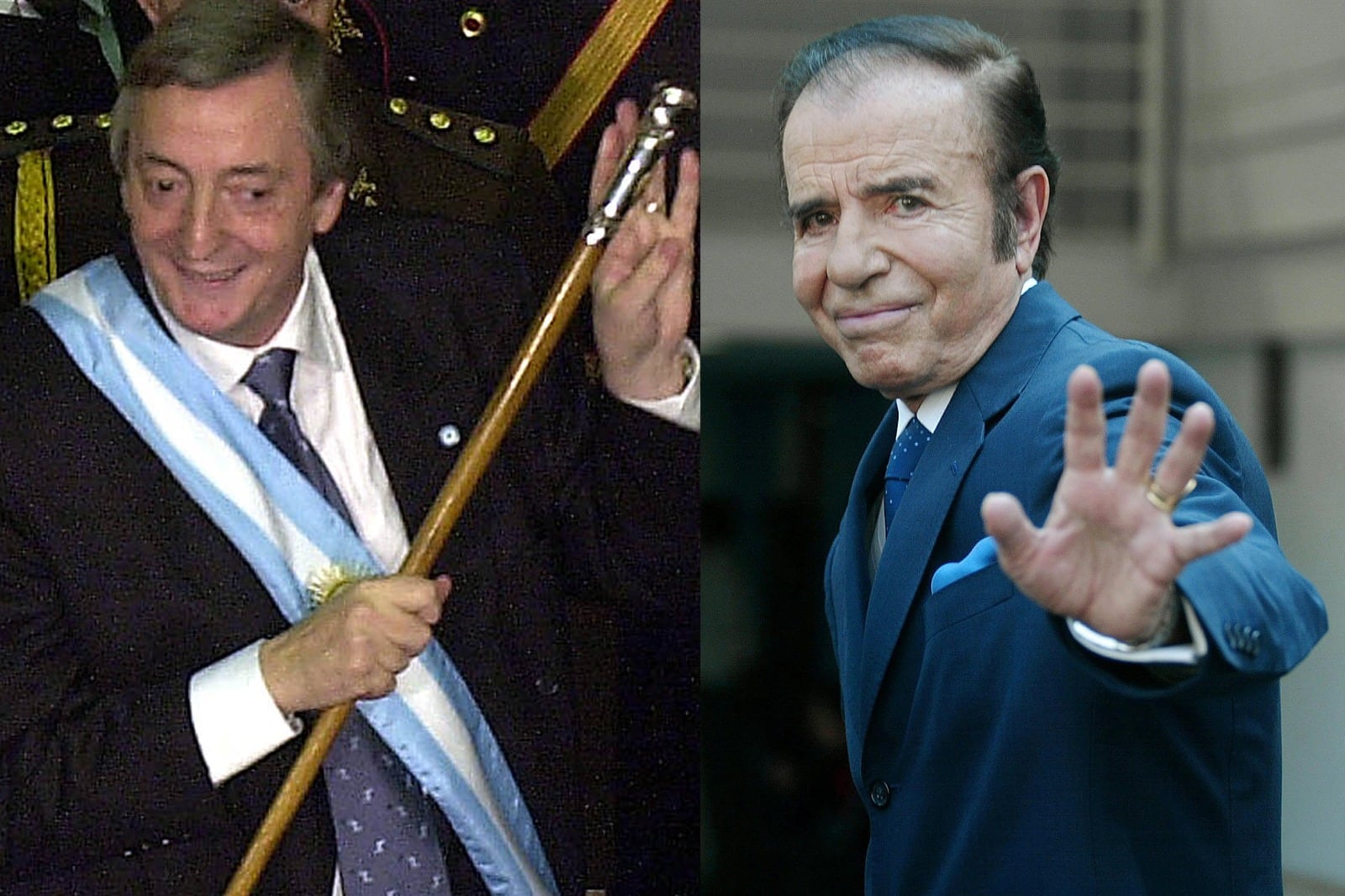 Kirchner y Menem debían competir en un balotaje en 2003 pero el riojano se bajó.
