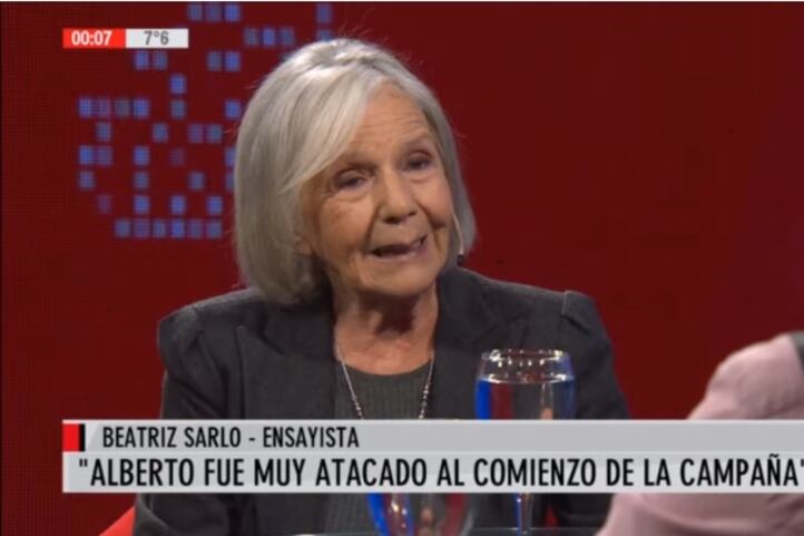 "Yo no tengo ninguna posibilidad de afirmar que Cristina no puede cambiar en nada", dijo Sarlo.