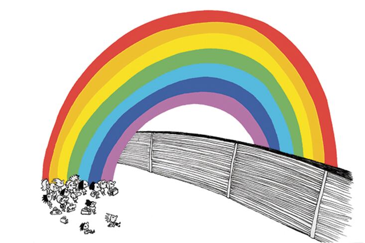 Las obras de Rep para esta muestra describen el largo e incierto viaje de niños y familias.