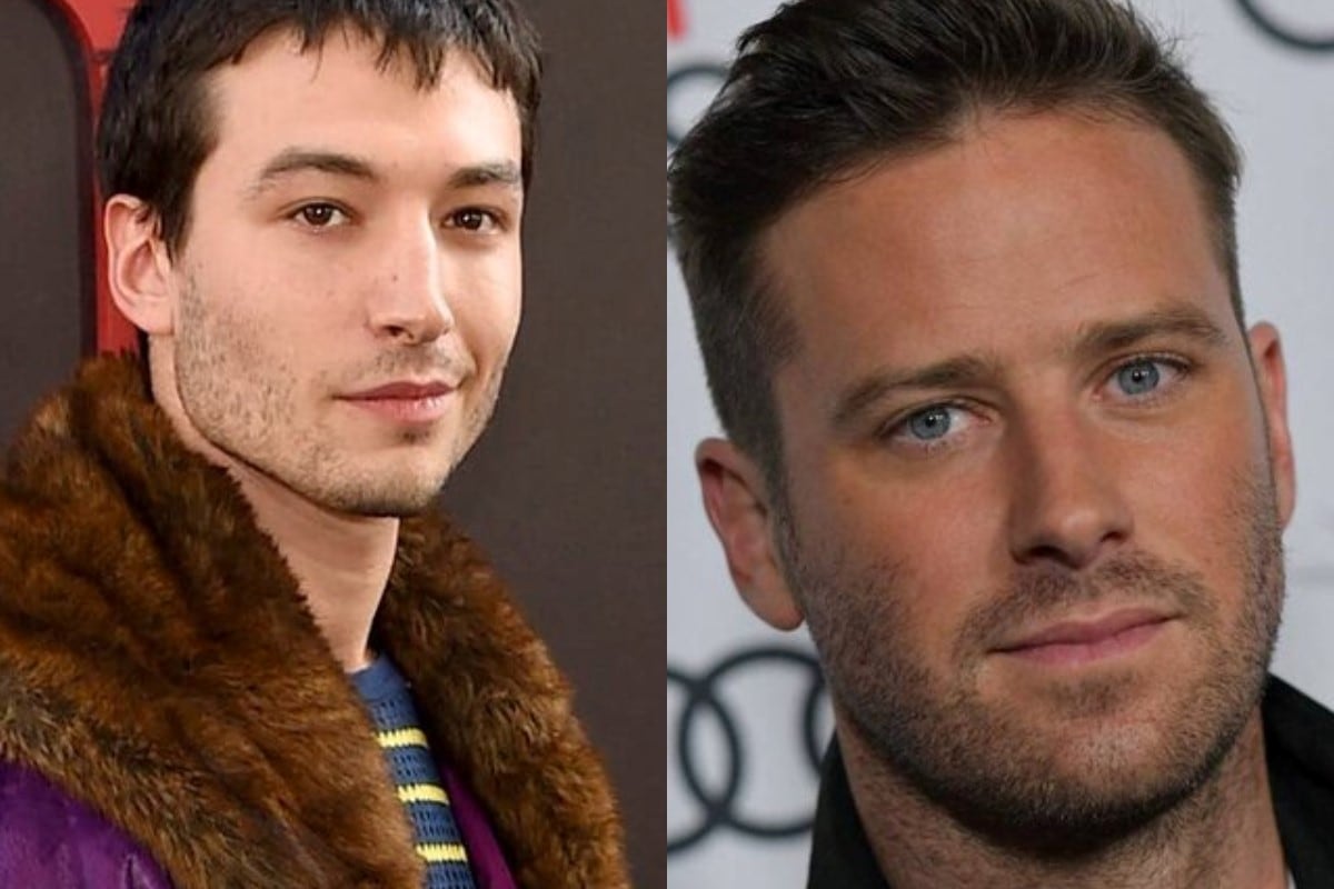 Graves denuncias pesan sobre los actores de Hollywood Ezra Miller y Arnie Hammer. (Foto: AFP/AFP).
