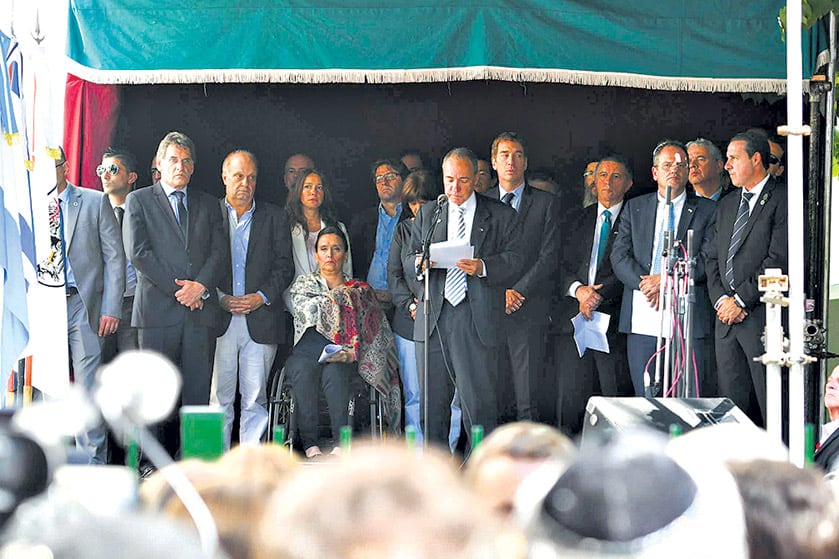 En el acto en Arroyo y Suipacha participaron funcionarios, sobrevivientes y representantes de Israel.