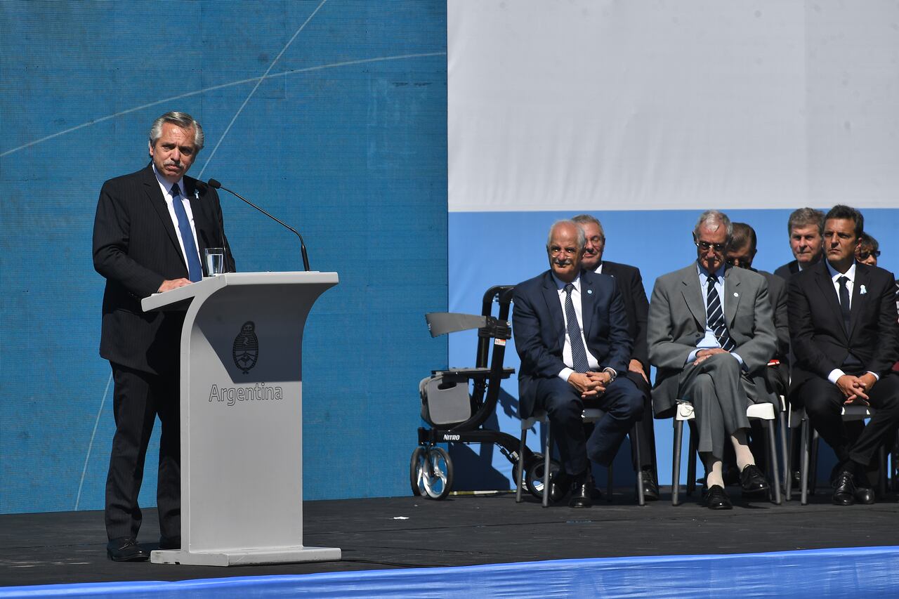 Un momento del acto en el Museo Malvinas.