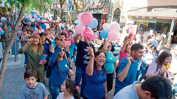 Una marcha antiderechos en Catamarca.