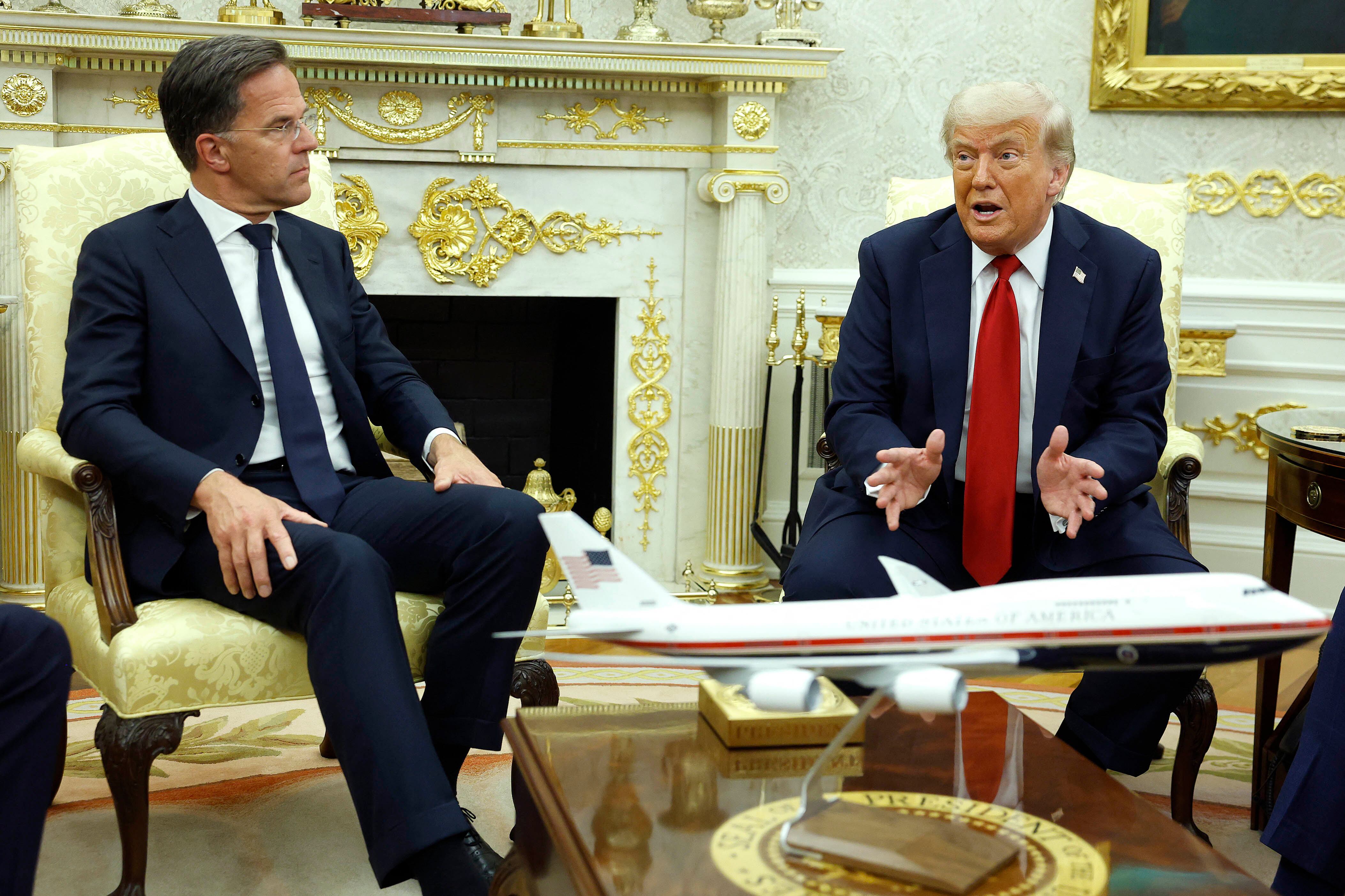 Trump recibió a Rutte en la Casa Blanca luego de anunciar que EE.UU. enviará misiles de defensa Patriot a Ucrania