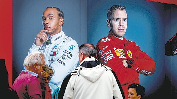 El inglés Lewis Hamilton, el gran favorito a la corona; el alemán Sebastian Vettel.