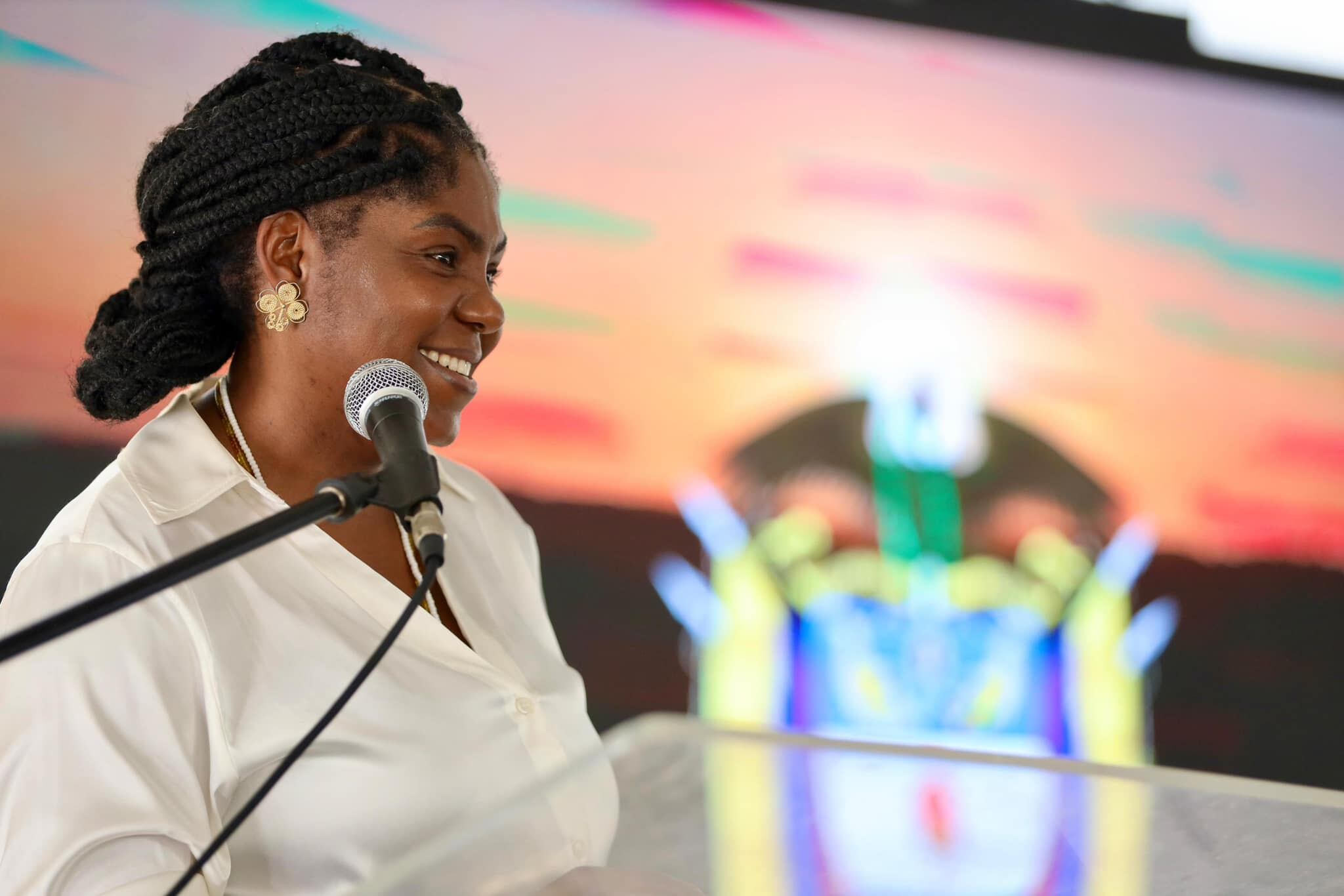 La Ministra Francia Márquez el pasado 2 de junio en el lanzamiento del Laboratorio de Paz, Convivencia y Seguridad Humana 2.0. Imagen: @MinIgualdadCol