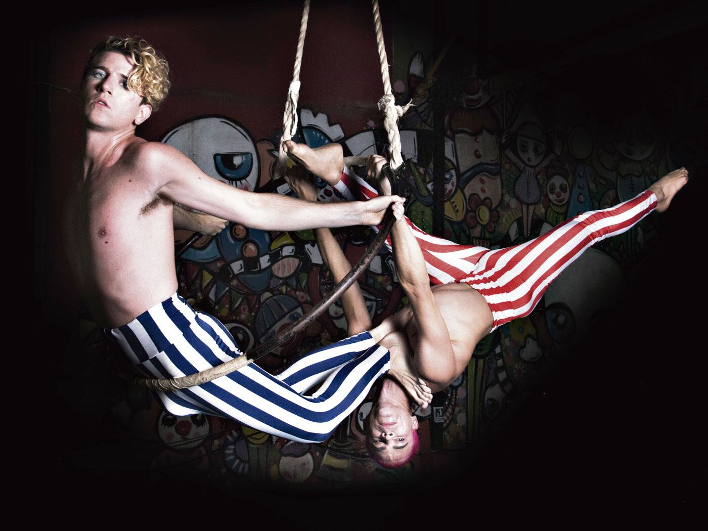 Martín Butta y Sergio, su esposo, en Circódromo, La Paternal