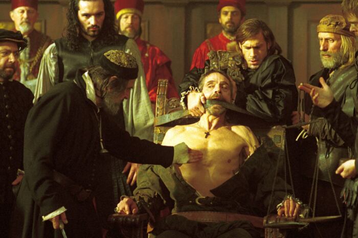 Escena de la película "El mercader de Venecia"