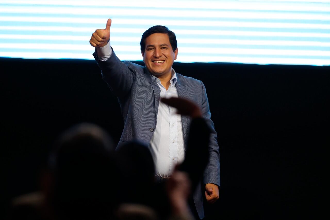 Andrés Arauz ganó con mucha distancia la primera vuelta.