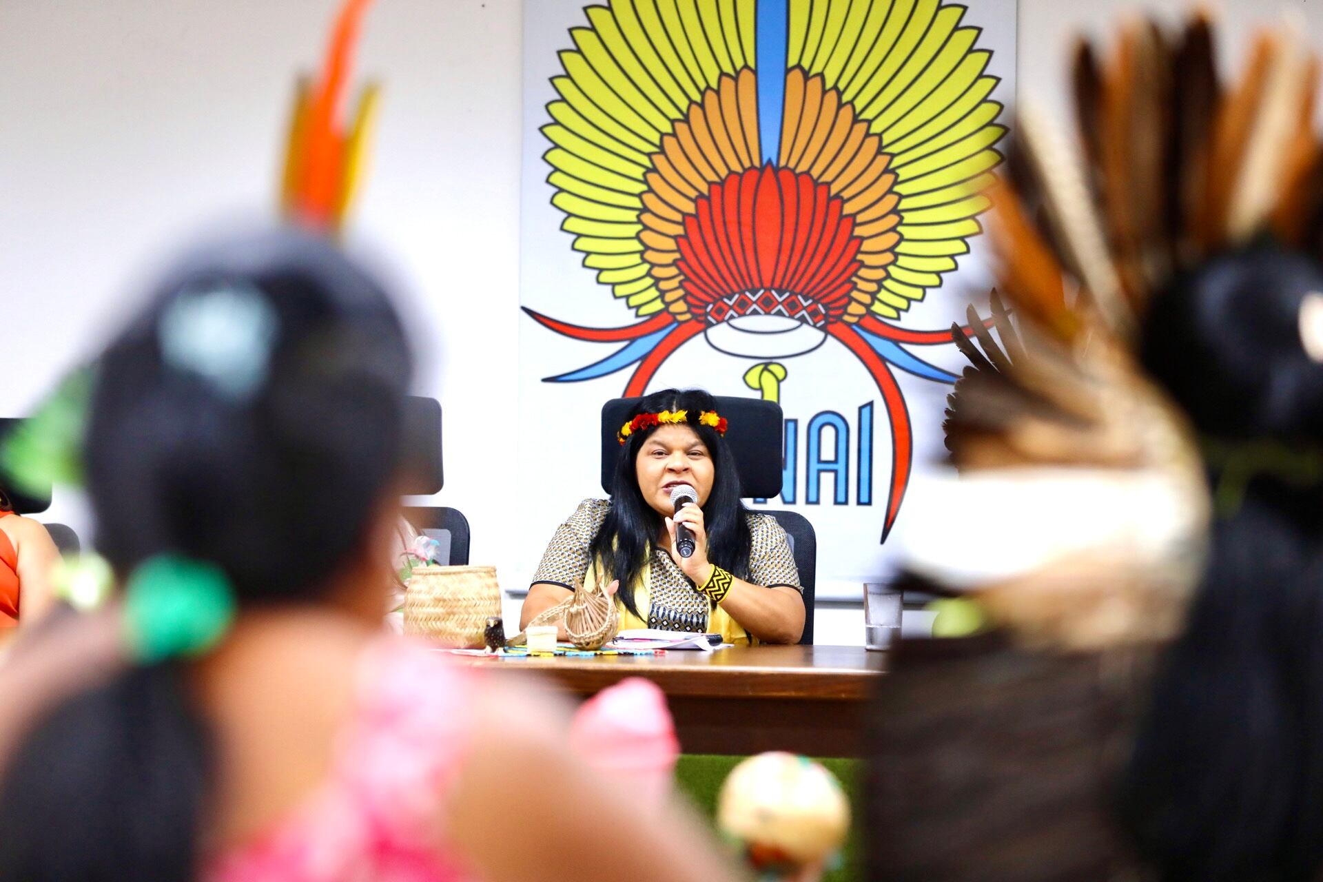 La ministra de los Pueblos Indígenas de Brasil, Sonia Guajajara.