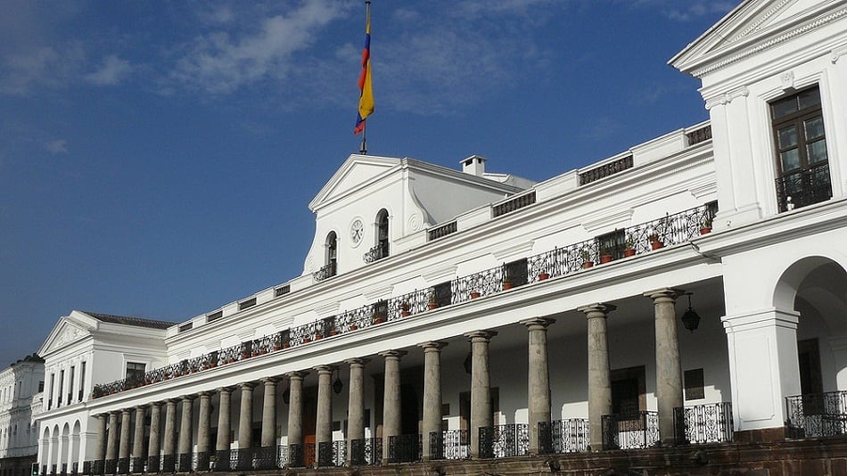 Palacio de Carondelet, sede del gobierno ecuatoriano.