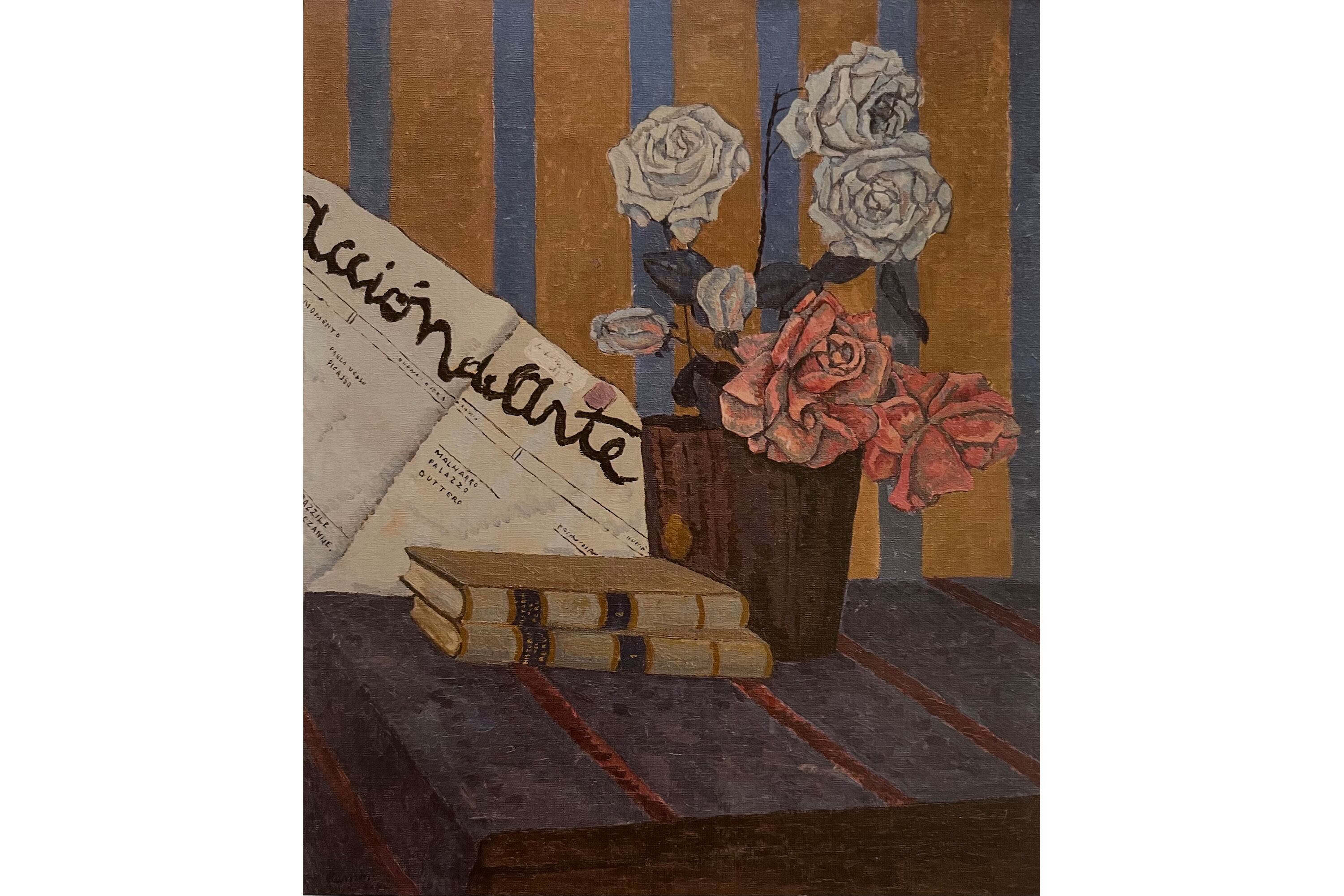 "Acción de arte" (1921), pintura de Ramón Gómez Cornet. Abajo: Autorretrato de Gómez Cornet.