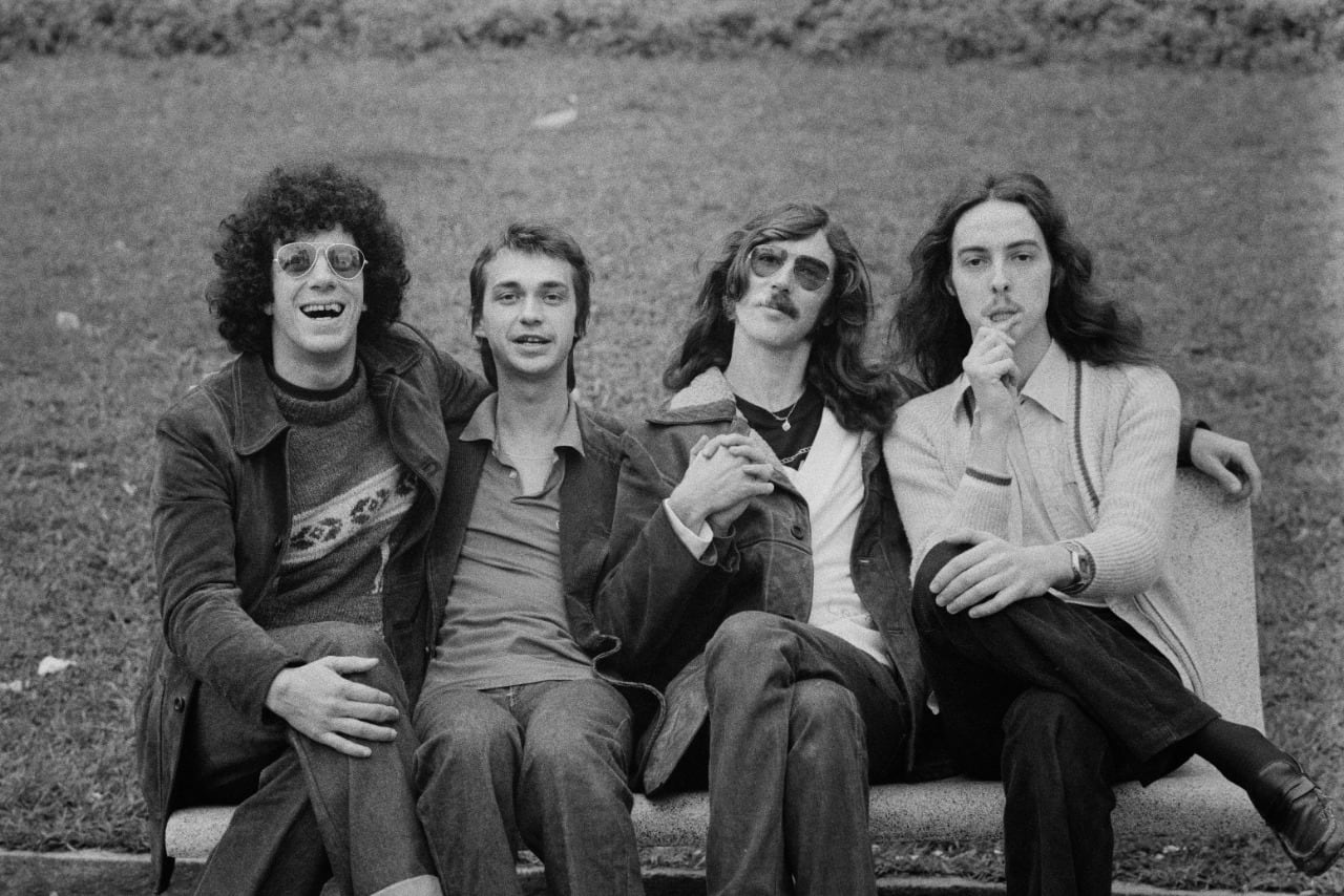 Una imagen inédita del grupo en la estadía de San Pablo para grabar el debut.